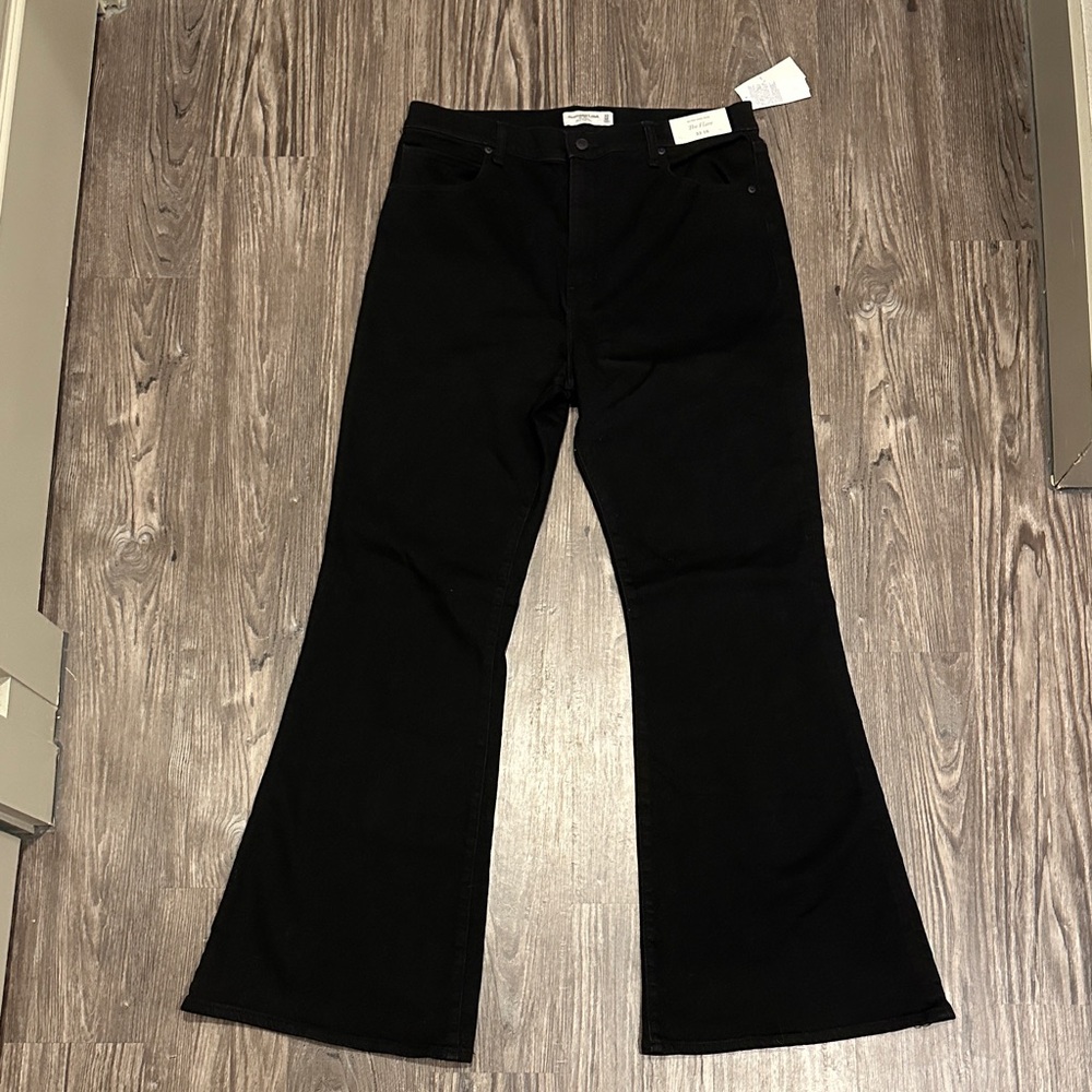 Abercrombie & Fitch Black Wide Leg Jeans
